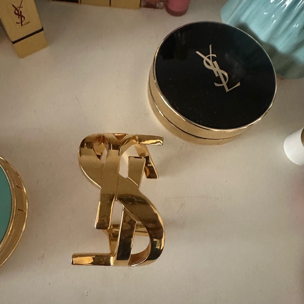 Authentic YSL Logo Cuff Bracelet